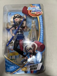 DC Super Hero Girls Harley Quinn Mattel Action Doll W/ ID Card New Damaged Box - Picture 1 of 8