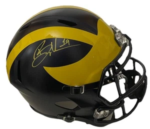 BRYCE UNDERWOOD MICHIGAN WOLVERINES SIGNIERT AUTO VOLLE GRÖSSE REPLIKAT HELM PSA - Bild 1 von 2