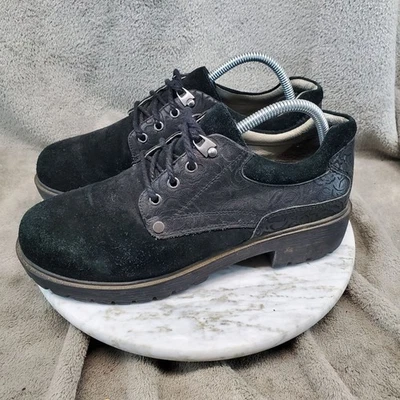 Sapatos femininos Alegria By PG Lite tamanho UE 40 9.5 Cheryl Briar camurça preta com cadarço - Imagem 1 de 4