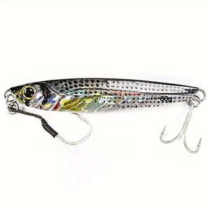 Metal Jig Mullet 60g Jigging Spoon Lure Vertical Realistic Long Casting Saltwate - Foto 1 di 6