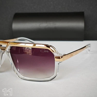 Gafas de sol tintadas Cazal para mujeres hombres lentes oscuras transparentes y doradas Foto 1 de 4