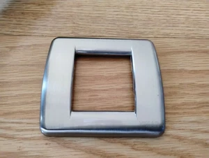 VIMAR IDEA RONDO BRUSHED NICKEL 2 MODULE COVER PLATE 17093-34 SEA RAY - Picture 1 of 3