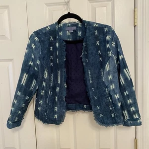 Chaqueta Denim Anthropologie Lil Shibori Tie Dye Talla S - Imagen 1 de 10