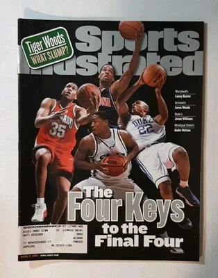 СПОРТИВНЫЙ ИЛЛЮСТРИРОВАННЫЙ ЖУРНАЛ BAXTER WOODS WILLIAMS HUTSON NCAA 2 АПРЕЛЯ 2001 - Изображение 1 из 2