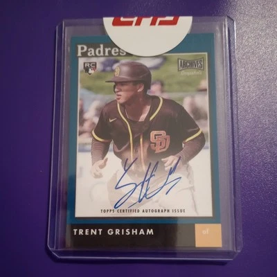 2020 Topps Archives Snapshots Trent Grisham SanDiego Padres SP Rookie Auto 3/50 - Image 1 of 4