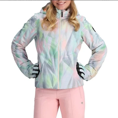 Obermeyer Girls Large (14-16) Rylee Print 24 Hooded Jacket Color Prizm $179.50 - Image 1 of 4