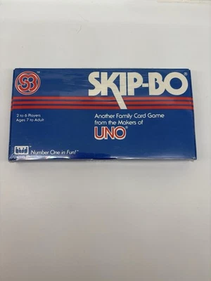 Vintage 1983 UNO Skip-Bo Family Playing Card Game 162 Cards Original Sealed Box - Image 1 of 4