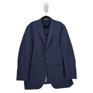 Canali Herren EU 58 US 48 L Su Misura Custom Blazer Sakko Blau Wolle Anzug NEU FEHLER - Bild 1 von 11
