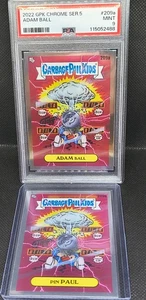 2022 Topps Chrome Garbage Pail Kids Series 5 Set #209a ADAM BALL #209b PIN PAUL - Picture 1 of 9