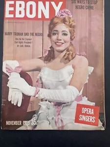 Opera Singers Black Ebony Magazine November 1959 Willie Mays Ad Civil Rights - Picture 1 of 18
