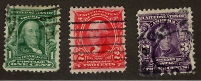 US Scott 300-302 Used - CV 4.50$ - Image 1 of 2