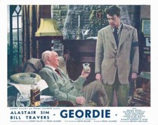 Geordie Bill Travers Alastair Sim have drink original lobby card