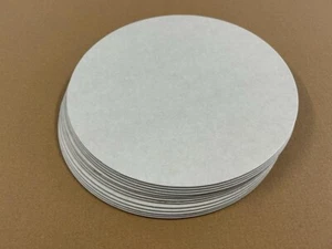 10" Solid Board cake board PE coated 10 inch round white/brown 25/pack - Picture 1 of 1