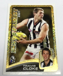 2008 HERALD SUN AFL CARD BEST AND FAIREST CARD BF4 TRAVIS CLOKE-COLLINGWOOD