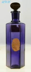 LARGE antique RIEGER'S Golden Narcissus PERFUME bottle LARGE colorful w/ STOPPER - Picture 1 of 8