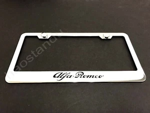 1xALFA ROMEO STAINLESS STEEL LICENSE PLATE FRAME + Screw Caps - Picture 1 of 1