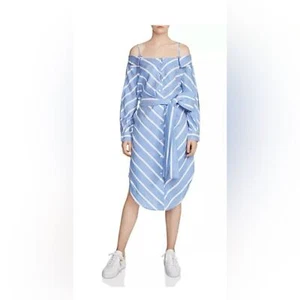 Vestido midi camisa hombro frío Maje Rulylle talla 3 (grande) - Imagen 1 de 10