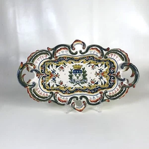 Antique Vernon Faience Pottery Platter - Picture 1 of 5