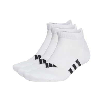 Calcetines deportivos bajos acolchados Adidas Performance blancos fitness x3 pares gimnasio tenis Foto 1 de 2