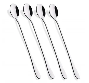 4 cucharas de té de cóctel helado de acero inoxidable de 7,5" de largo (4 PIEZAS) - Imagen 1 de 6
