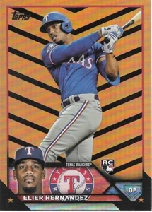 2023 Topps Update Series ELIER HERNANDEZ RC Orange/Black Halloween -RANGERS- - Picture 1 of 1