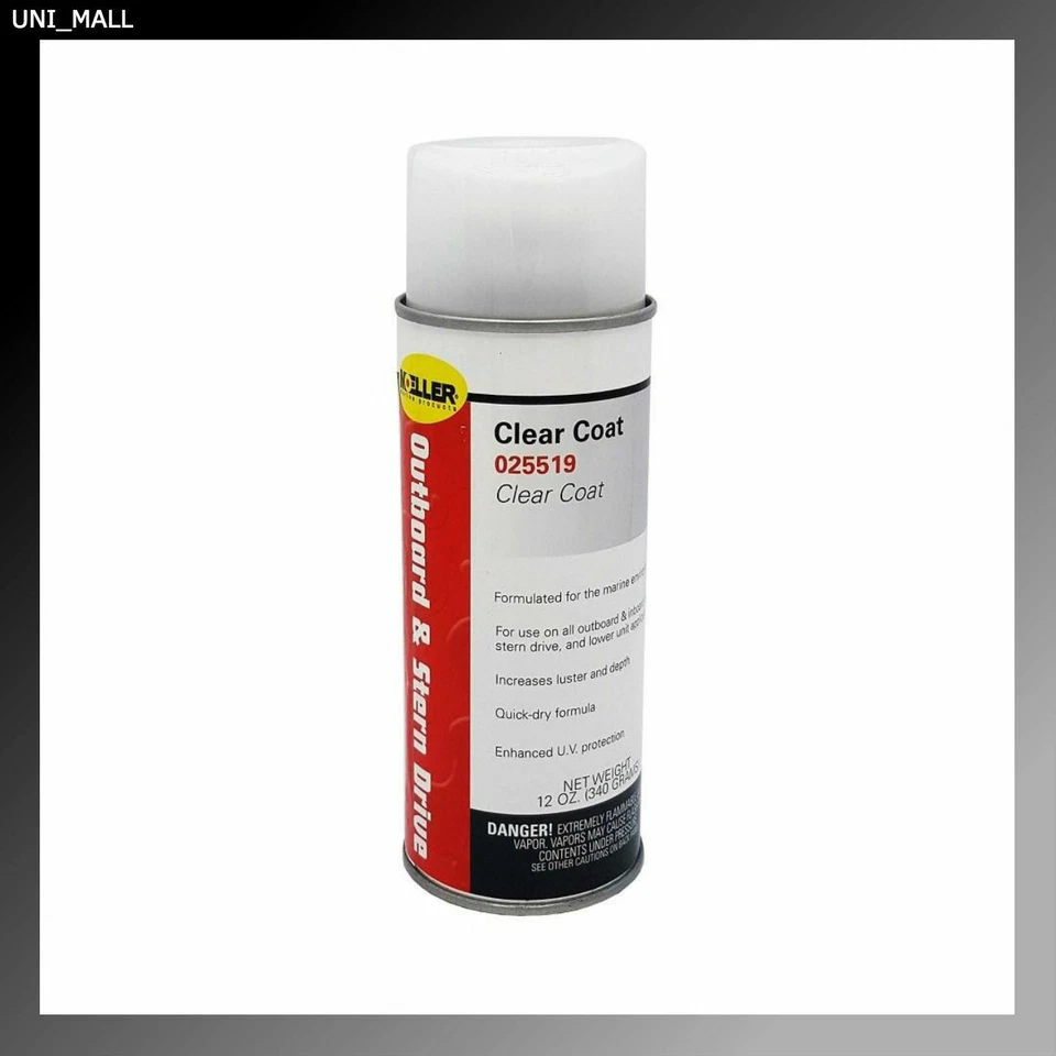 MOELLER FUEL Moeller Marine 025519 Motor Spray Clear Coat Lacquer Clear 12oz