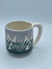 Vintage Signed Mesa Verde Navajo Pottery Mug Blue, Green And White - Small Flaw