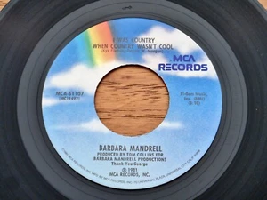 Barbara Mandrell ♫ I Was Country When Country Wasn't Cool ♫ 1981 MCA 7" Vinyl - Picture 1 of 2
