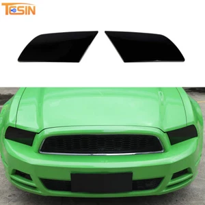 Protector de lámpara de luz delantera negra ahumada para accesorios Ford Mustang 10-14 - Imagen 1 de 9