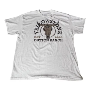 Nwt Yellowstone Dutton Ranch Cow Skull White XLarge T-Shirt - Picture 1 of 6