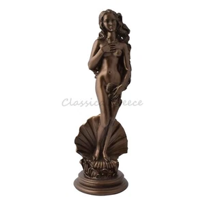 Estatua Antigua Diosa Griega Afrodita Botticelli Acabado Chapado 10"-25 cm - Imagen 1 de 7