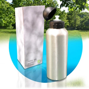 ALU Trinkflasche Wasserflasche Sportflasche 600 ml silber Getränkeflasche - Bild 1 von 3
