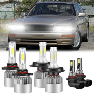For Lexus LS400 1995-1997 - 6X LED Headlight bulbs High Low Beam + Fog Light - Picture 1 of 16