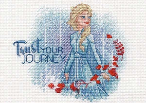 Kit punti croce dimensioni contati - Trust Your Jorney - 7""X5"" Nuovo - Foto 1 di 1