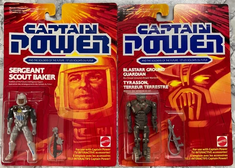 Mattel Captain Power Choose Sergeant Scout Baker or Blastarr Ground Gaurdian MOC Cover