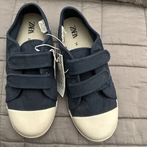 Brand NEW !! Zara Kids 34 Shoes Blue 2.5 - Picture 1 of 7