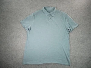 John Varvatos Polo Shirt Mens Large Blue Short Sleeve Logo Casual Preppy - Picture 1 of 12