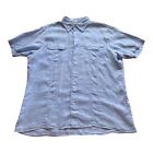 Men's Michael Kors Short Sleeve Shirt Size Large Light Blue Good Used Condition