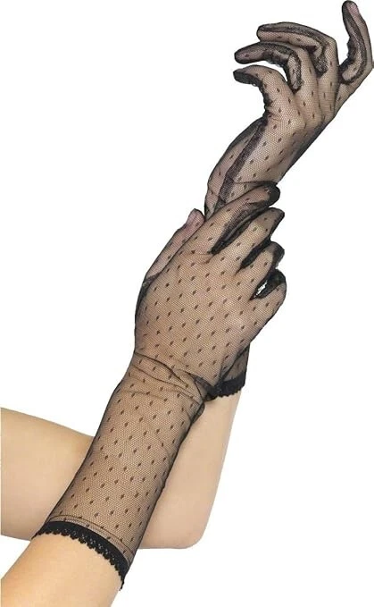 Guantes de encaje negros para mujer Foto 1 de 1