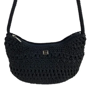Sac à main bandoulière The Sak Hobo noir poches crochetées - Photo 1/9