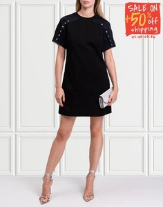 RRP €1100 CALVIN KLEIN 205W39NYC Sheath Dress IT40 US4 UK8 S Lined Contrast Silk - Picture 1 of 10