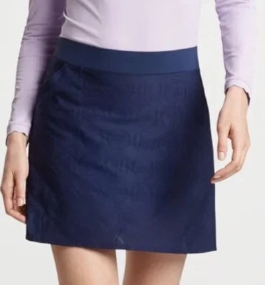 $140 Peter Millar Mujer Golf Skort -LF24EB22 - Azul Marino - Mediano - Nuevo con etiqueta Foto 1 de 4