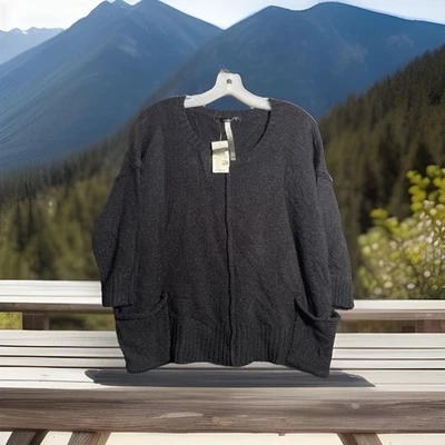 Kensie Pullover Black Knit Sweater Ladies Size Large New Tags  - Image 1 of 4