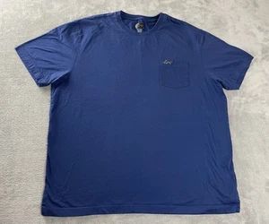 Greg Norman Golf Pocket T Shirt Casual Shark Logo Short Sleeve Blue Mens XXL 2XL - Picture 1 of 11
