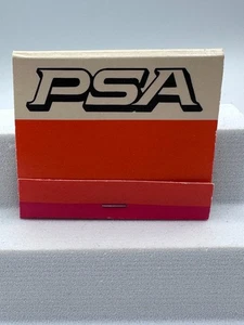 Vintage PSA Airlines Matchbook – 1970s/80s Striped Design – Full & Unused - Picture 1 of 3