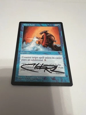 Mana Leak Stronghold Signed Autograph Christopher Rush - C - Image 1 of 2