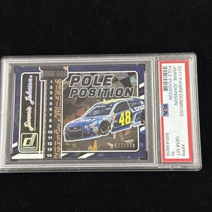 2017 Donruss Racing Cracked Ice Pole Position PP6 Jimmie Johnson /999 PSA 10 GEM - Picture 1 of 3