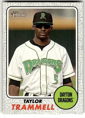 2017 Topps Heritage Minor League Taylor Trammell Gray Border #/25 #102 - Image 1 of 2