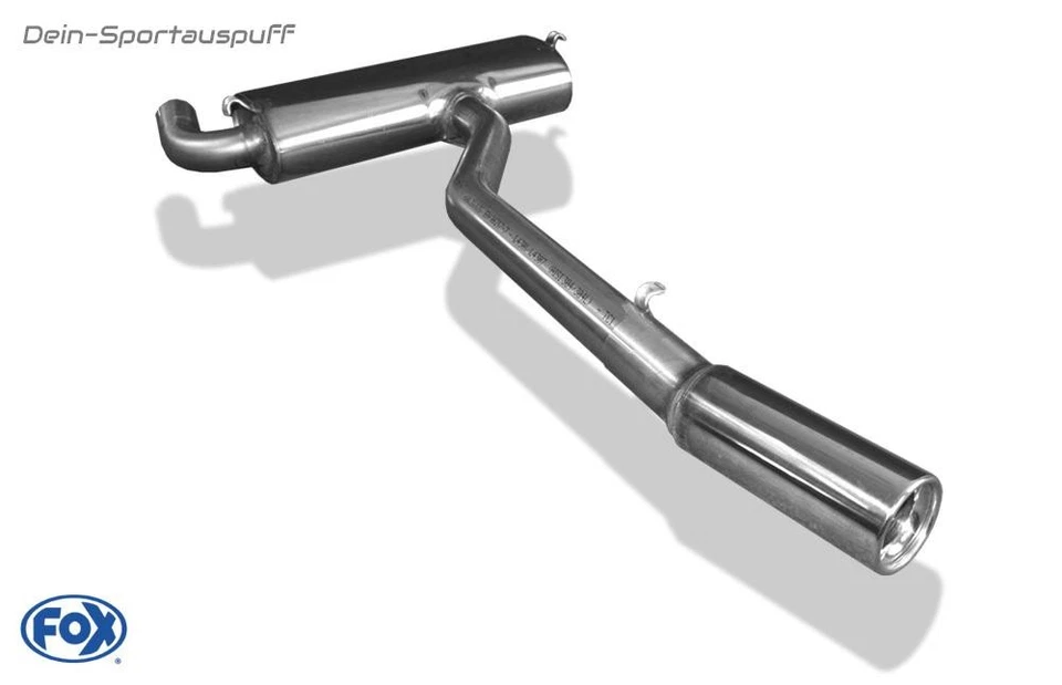 FOX Acero Escape Deportivo Ø60mm-System Trabant Cubo 1.1l Coche Kübel Tramp 80mm - Imagen 1 de 1