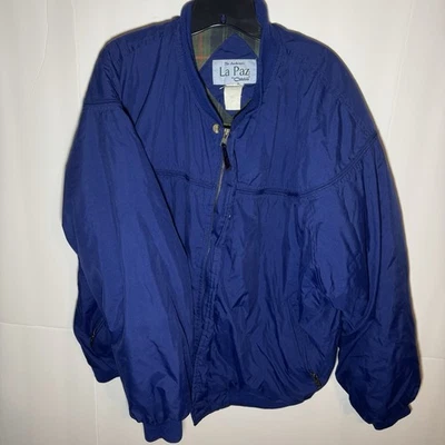 Chaqueta Bomber Vintage La Paz Catalina Para Hombre Azul Cremallera Completa Ventilada Para Hombre’s XL Foto 1 de 4
